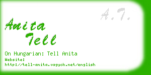 anita tell business card